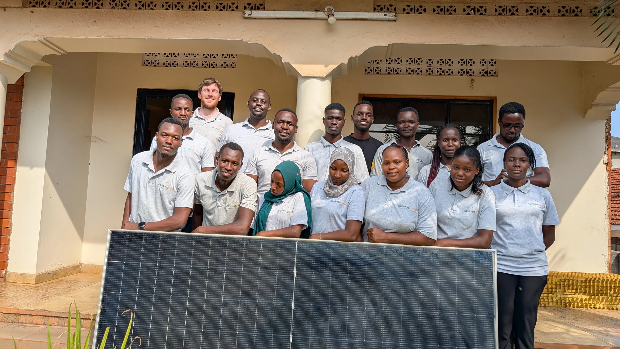 The Equator Solar team at the company premises in Kampala, Uganda